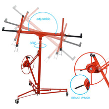 Load image into Gallery viewer, Heavy Duty Drywall Lift Panel Hoist With Adjustable Height And Safety Features