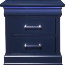 Load image into Gallery viewer, Two Drawer Solid Wood Lighted Nightstand - Blue