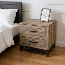 Load image into Gallery viewer, 25" Two Drawer Nightstand - Light Brown