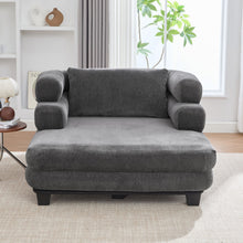 Load image into Gallery viewer, Oversized Chaise Lounge Sofa Bed With Deep Seat And Layered Armrests