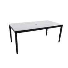 Load image into Gallery viewer, Outdoor Modern Patio Dining Table, Post Tapered Legs, Weatherproof & Rust Free