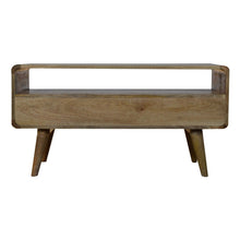 Load image into Gallery viewer, Solid Wood Enclosed Open Storage TV Stand - Oak