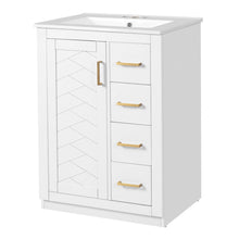 Load image into Gallery viewer, Modern Bathroom Vanity With 1 Door And 3 Drawers