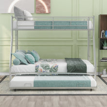 Load image into Gallery viewer, Bunk Bed With Steel Frame And Trundle, 2 Side Ladders