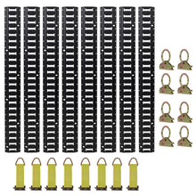 Load image into Gallery viewer, Heavy Duty E Track Tie-Down Rail Kit With O-Ring Anchors And Rope Tie Offs
