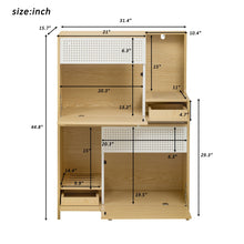 Load image into Gallery viewer, Furniture Style Multi Use Natural Cat Litter Box House With Flip Down Door - Natural