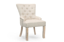 Load image into Gallery viewer, Fabric Tufted Arm Chair - Beige