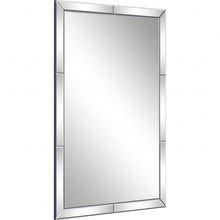 Load image into Gallery viewer, 36" Beveled Glass Panels Framed Accent Mirror - Clear