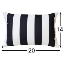 Load image into Gallery viewer, Horizon - Stripe Pillow Outdoor & Indoor - Black