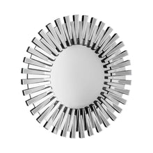 Load image into Gallery viewer, 18" Glass Sunburst Framed Accent Mirror - Silver