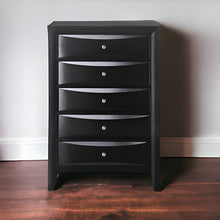Load image into Gallery viewer, Wood Chest With Center Metal Glide - Black