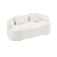 Load image into Gallery viewer, Curved Loveseat Sofa With Round Armrest