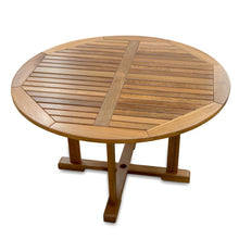 Load image into Gallery viewer, 48" Round Solid Teak Wood Dining Table - Brown