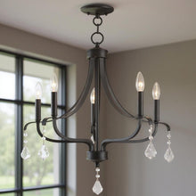 Load image into Gallery viewer, 27'' Five Light Dimmable Chandelier With Shades - Bronze