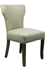 Load image into Gallery viewer, Upholstered Fabric Dining Parsons Chairs (Set of 2) - Ivory / Brown
