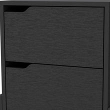 Load image into Gallery viewer, 20" Wood Two Drawer Nightstand - Black