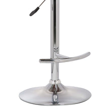 Load image into Gallery viewer, Solid Wood Swivel Low Back Adjustable Height Bar Chair - Black / Silver