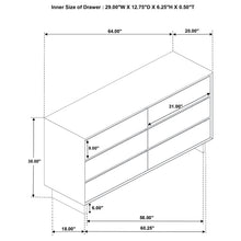 Load image into Gallery viewer, Hemlock - 6 Drawer Dresser Cabinet - Brown