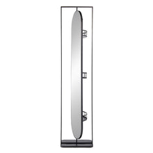 Load image into Gallery viewer, Full Length Standing Mirror, 360° Swivel Floor Mirror For Bedroom - Black