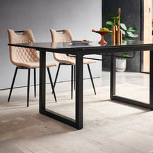 Load image into Gallery viewer, Square Extendable Dining Table With Metal Leg, Modern Space Saving Kitchen Table For Living Room