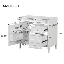 Load image into Gallery viewer, Bathroom Vanity With 2 Drawers And Tip-Out Drawer, Storage Cabinet