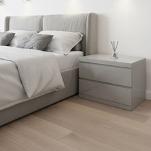 Load image into Gallery viewer, Two Drawer Nightstand - Light Gray