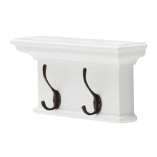 Load image into Gallery viewer, Classic Two Hook Hanging Coat Rack - White