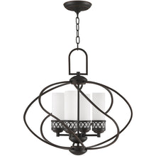 Load image into Gallery viewer, 21" Four Light Dimmable Chandelier With Shades - Bronze