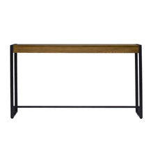 Load image into Gallery viewer, Distressed Sled Console Table - Gray / Brown / Black