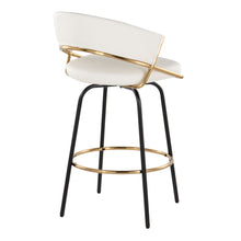 Load image into Gallery viewer, Jie - Fixed Height Contemporary Counter Stool With Swivel Round Footrest (Set of 2)