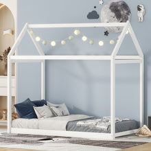 Load image into Gallery viewer, Wooden House Shaped Bed