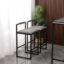 Load image into Gallery viewer, Elegant Bar Stool Set With Backrest And Footrest, Counter Height (Set of 2)