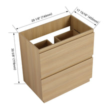 Load image into Gallery viewer, Modern Freestanding Bathroom Vanity Cabinet With Double Drawer