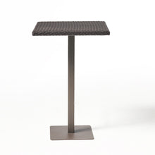 Load image into Gallery viewer, Outdoor Square Rattan Bar Table With Iron Frame - Multi Brown