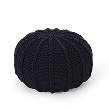 Load image into Gallery viewer, Bordeaux - Knitted Round Pouf Ottoman And Floor Cushion