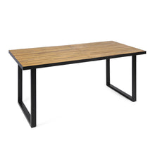 Load image into Gallery viewer, Outdoor Dining Table With U Shape Legs And Slat Top Table - Teak