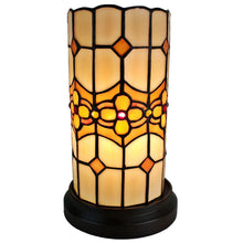 Load image into Gallery viewer, Mosaic Tile Stained Glass Accent Lamp - Brown And Beige