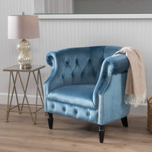 Load image into Gallery viewer, Celestialis - Upholstered Club Chair With Tub Design And Rolled Recessed Armrests