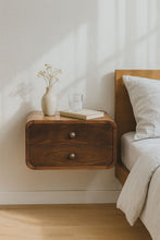 Load image into Gallery viewer, Curved Wall Mounted Bedside Nightstand