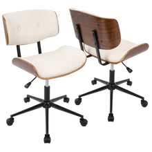 Load image into Gallery viewer, Lombardi - Mid Century Modern Adjustable Office Chair With Swivel