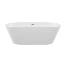 Load image into Gallery viewer, Gloss Freestanding Bathtub With Drain, Stand Alone Soaking Tub