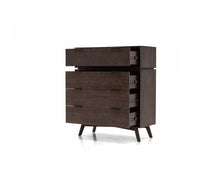 Load image into Gallery viewer, Four Drawer Dresser - Dark Brown