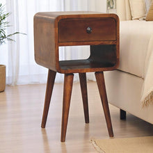 Load image into Gallery viewer, Mini Chestnut Curve Lower Bedside Nifhtstand