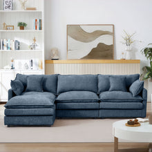 Load image into Gallery viewer, Modular L-Shaped Sectional Sofa With Movable Ottoman
