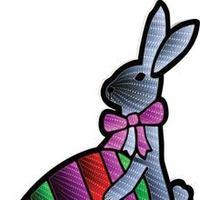 Load image into Gallery viewer, Plastic Rabbit Tabletop Sculpture With LED - White / Pink / Green
