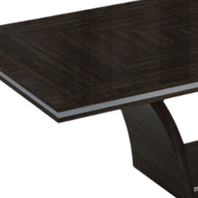 Load image into Gallery viewer, 98" Solid Wood Self-Storing Leaf Pedestal Base Dining Table - Dark Brown