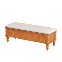Load image into Gallery viewer, Storage Ottoman Bench For Living Room - Natural