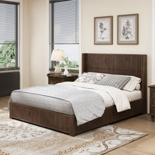 Load image into Gallery viewer, Platform Bed Frame With Headboard, Floor Standing Design
