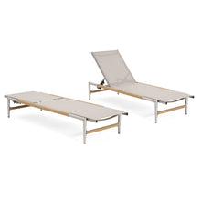 Load image into Gallery viewer, Hargrove - Outdoor Patio Aluminum Chaise Lounge (Set of 2) - Natural / Silver