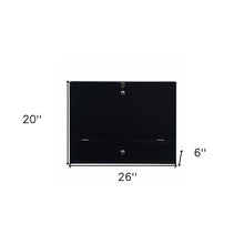Load image into Gallery viewer, 26" Black Wood Wall Mounted Folding Floating Desk